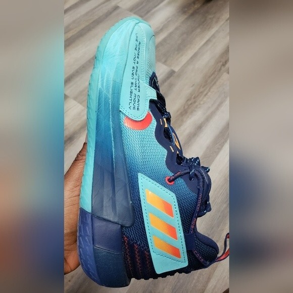 Adidas Dame Time 7 Extply blue and aqua basketball shoes 8.5 main image 5